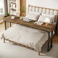 thumbnail image 1 of Fnova 78.8" Large Mobile Over-Bed Table with Wheels, Makeup Vanity with Mirror & Storage, Modern Computer Desk, Standing Laptop Cart for Living Room & Bedroom, 1 of 21