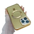 thumbnail image 2 of ELEHOLD MagSafe Compatible iPhone 11 Pro Case, iPhone 11 Pro Magnetic Glitter Case, Luxury Plating Clear Case for Women Girls Shockproof Back Cover, Gold, 2 of 6