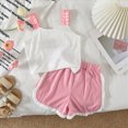 thumbnail image 4 of WXFAZCVU Baby Girl Clothes Summer Outfits Sleeveless Shirts and Ruffle Shorts Cute Set Size 7 Years, 4 of 4