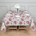 thumbnail image 3 of Pioneer Flower Floral Print Pattern Square Tablecloth, Waterproof Wipeable Spillproof Washable Table Cover for Home Kitchen Party and Daily Decor 60"x60", 3 of 6