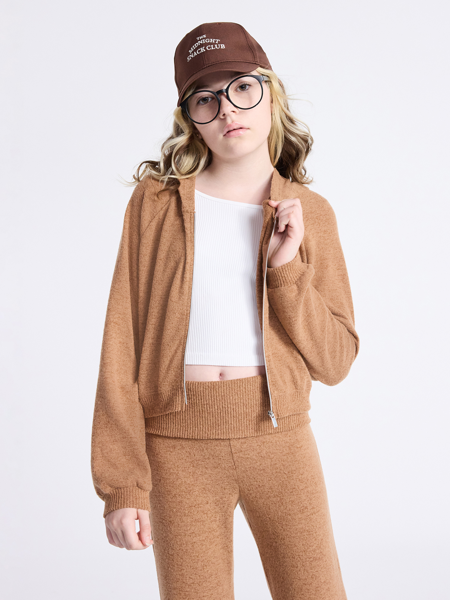 Weekend Academy Girls Cozy Full Zip Hoodie, Sizes 4-18