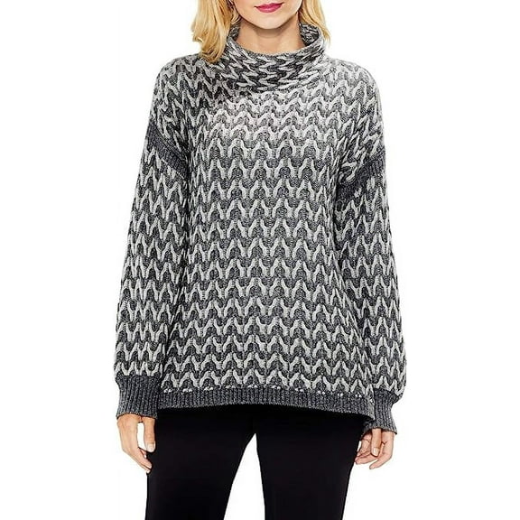 Vince Camuto Cable Turtleneck Sweater, Medium, Grey