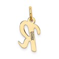 thumbnail image 3 of Auriga Fine Jewelry 10K Yellow Gold Script R Charm for Women (L-17 mm, W-11 mm), 3 of 6