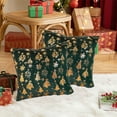 thumbnail image 2 of Boovnll Christmas Pillow Covers 18x18" Soft Faux Fur Xmas Tree Christmas Pillows Invisible Zipper Skin Friendly for Winter Holiday Bedroom Living Room Couch Sofa Xmas Decorations Gifts, Pillow Covers, 2 of 7