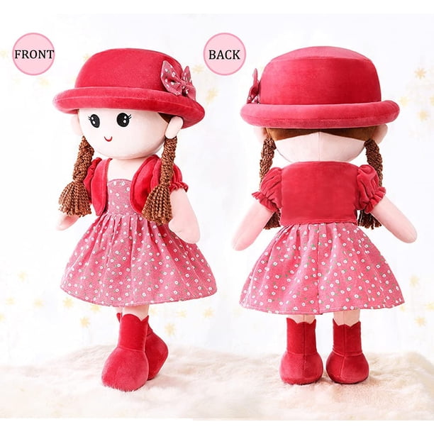 Muñeca De Trapo Con Capucha – Peluche De 45 Cm, Suave Y Tierna, Regalo Para Cumpleaños, Bautizo O Navidad