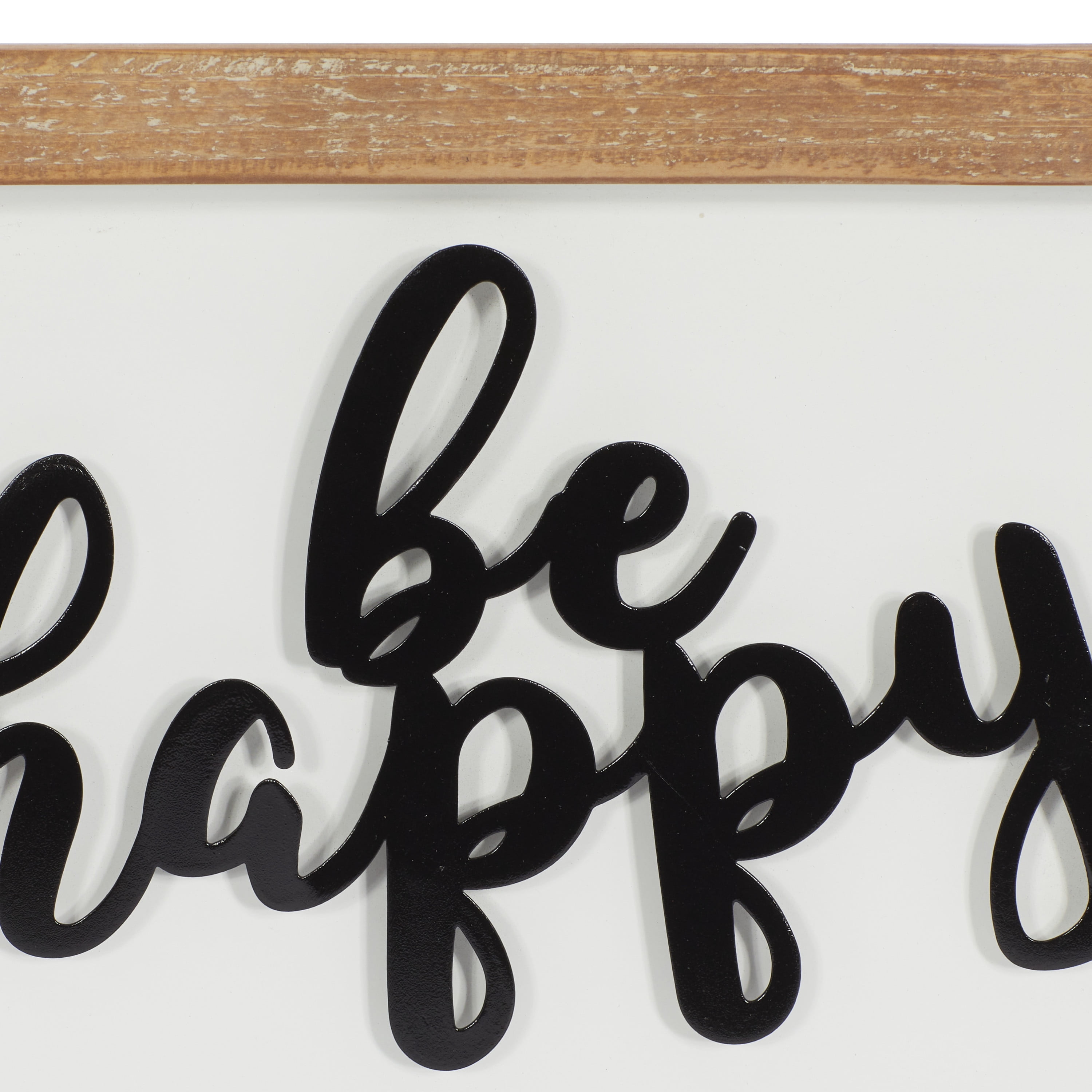 DecMode White Metal Farmhouse Wall Decor, Set of 2
