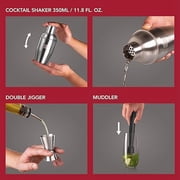 Vacu Vin Stainless Steel Dishwasher Safe 3-piece Cocktail Shaker set