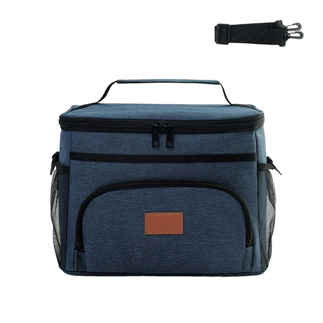 Bolsa térmica para almuerzo para hombres y mujeres, a prueba de fugas, con correa ajustable, ideal para el trabajo, picnics y viajes, 1 unidad