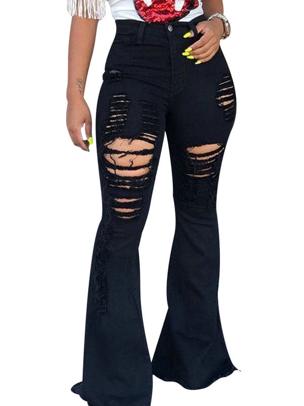 solid wide leg jeans