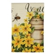 thumbnail image 2 of PHYHOO Welcome Summer Garden Flag Vertical Double Sided, Flower Cute Bee Kind Farmhouse Holiday Outside Decorations Burlap Yard Flag White, 2 of 6