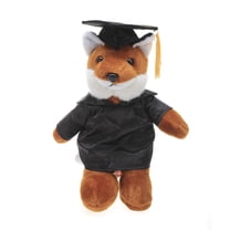 Made by Aliens Personalized Fox Stuffed Animal Plush Toy – Perfect Gift for Graduation Name or Your School Logo on Gown, Best for Any Grad School Kids 12 Inches