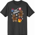 thumbnail image 3 of Christmas Oh Snap Adult Charcoal Crew Neck Short Sleeve Tee-Medium, 3 of 4