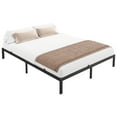 thumbnail image 4 of Senfot 10 Inch Queen Metal Platform Bed Frame Without Headboard, Low-Profile, 800 Lbs Capacity, No Box Spring Needed, Easy Assembly, Noiseless, Black, 4 of 9