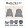 thumbnail image 7 of HOTAPEI Womens Waffle Knit Sweater Casual Crew Neck Long Sleeve Pullover Sweaters for Women Side Slit Henley Knit Tops, 7 of 7