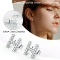 thumbnail image 5 of FOCALOOK Crystal Initial Stud Earrings for Women 925 Sterling Silver Hypoallergenic Dainty Tiny Letter Q Sparkly Bling Cubic Zirconia Earrings Jewelry Gift, 5 of 9