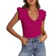 thumbnail image 1 of Remera PRETTYGARDEN Mujer Cuello en V Volados Sin Mangas Ajustada XXL, 1 of 8