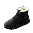 thumbnail image 2 of Zapatillas cómodas planas informales a la moda para mujer, zapatos de algodón de Color sólido con cordones para mujer, botas de nieve cálidas para invierno Wmkox8yii  ghj1765, 2 of 3