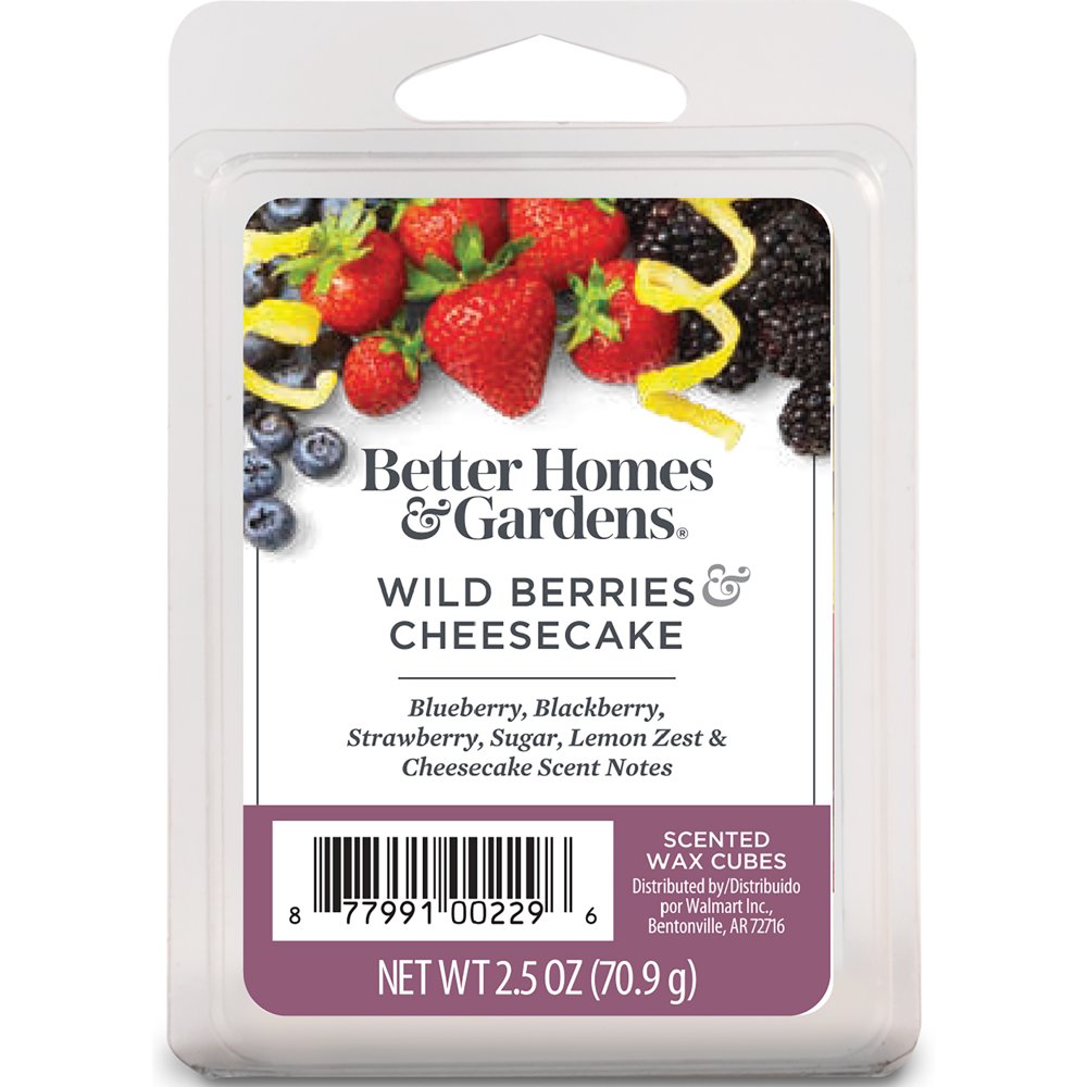 Wild Berry Cheesecake Scented Wax Melts, Better Homes & Gardens, 2.5 oz (1Pack)