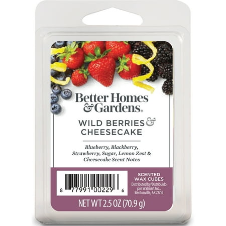 Wild Berry Cheesecake Scented Wax Melts, Better Homes & Gardens, 2.5 oz (1-Pack)