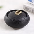 thumbnail image 2 of Goohae Multicolor Decorative Ashtrays, Ceramic Ashtray, Ceramic Ashtray with Lid, Glazed Finish, Windproof, for Home, Office, Decorative, 2 of 4