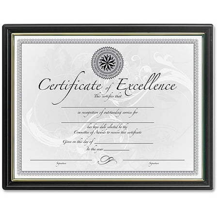 DAX Burnes Black and Gold Certificate Frame, 8.50