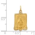 thumbnail image 4 of FB Jewels 14K Yellow Gold Solid Polished Satin Medium Re Caratangle Framed Miraculous Medal Pendant, 4 of 4