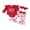 Red, variant on Baby Girls Valentine’s Day Outfits Embroidery Romper + Flare Pants + Headband Set Infant Clothes