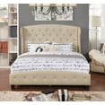 thumbnail image 2 of Leonel Signature Eastern King Size Upholstered Shelter Bed, Beige, 2 of 6