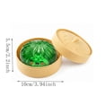 thumbnail image 3 of Green Holographic Dumpling Squishy Stress Ball, Cute Kawaii Face Clear Steamed Bun Squeeze Toy with Mini Steamer Container, Anxiety Relief Desk Fidget Toy for Kids & Adults, 3 of 5