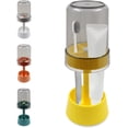 thumbnail image 1 of Toothbrush Holder Stand with Tooth Brush Cups/Cover, Toothpaste Holder Stand with 3Slots，Dental Storage Organizer Holder Stand, for Toothpaste (Yellow), 1 of 7