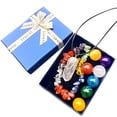 thumbnail image 1 of Agiferg Crystal Jade Colorful Ball Combination Set Ball Bracelet Hexagonal Pendant Piece Colorful Stone Gift Box, 1 of 9