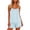 Light Blue, variant on Women's Ruffle Cami Short Pajama Set, Adjustable Strap Sleeveless Loungewear, Soft Breathable Comfy Two Piece Sleepwear for Summer Army Green,S