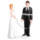 thumbnail image 3 of Elegante adorno para tarta de novios de resina sintética, figura romántica para pareja de novios, decoración divertida, regalo., 3 of 5