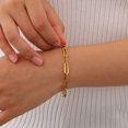 thumbnail image 2 of Heart Charm Bracelets for Women-Dainty 18K Gold Plated Link Chain Bracelet, Stainless Steel Womens Gold Bracelets Jewelry Gifts, 2 of 6