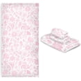 thumbnail image 7 of SKYSONIC 3 Pack Towel Pink Flowers & Hearts Cotton Bath Towel Set (1 Bath Towel, 1 Hand Towel, 1 Washcloth) for Bathroom, Super Soft and Quick Dry Towels, 7 of 7