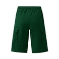 thumbnail image 4 of WERYOUNG Cargo Shorts For Men Solid Color Elastic Waist Casual Summer Athletic Shorts With Pockets For Outdoor Sports Versatile Bottoms XXXXL, 4 of 7