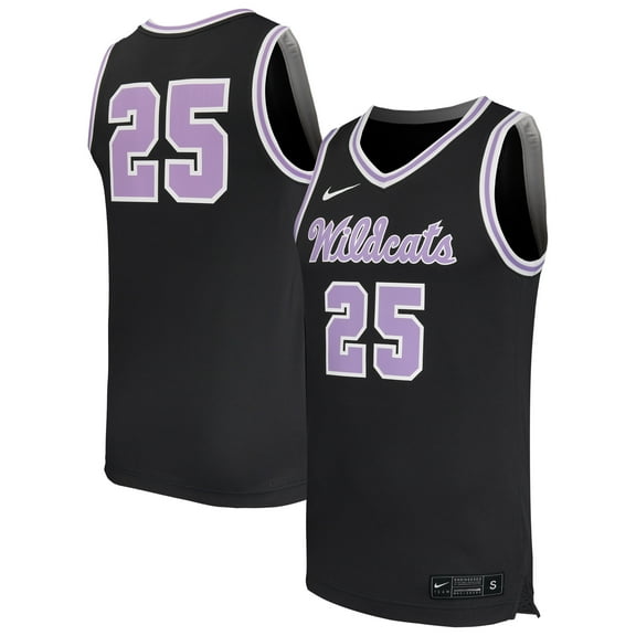 Men's Nike #25 Black Kansas State Wildcats Replica Basketball Jersey
