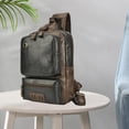 thumbnail image 4 of Guardoinrt Men's Sling Bag One Strap Backpack USB Charging Port PU LEATHER BAG:This Crossbody Handbag, 4 of 6