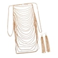 thumbnail image 2 of Cadena para el cuerpo para mujer, cadenas para sin mangas, traje moderno, cadena para el pecho en capas para fiesta de boda, danza del Pendientes de cadena para el cuerpo, 2 of 10