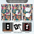 thumbnail image 3 of Yayeee Toggle Light Switch Wall Plate 1-Gang 4.5"x2.7" Home Decorative Outlet Cover, Orange Geometric, 3 of 7