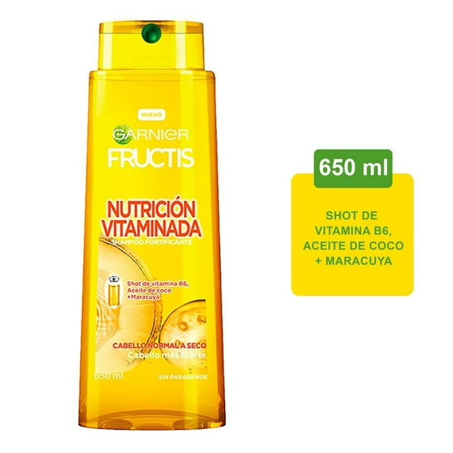 Shampoo Garnier Fructis nutrición vitaminada cabello normal a seco 650 ml
