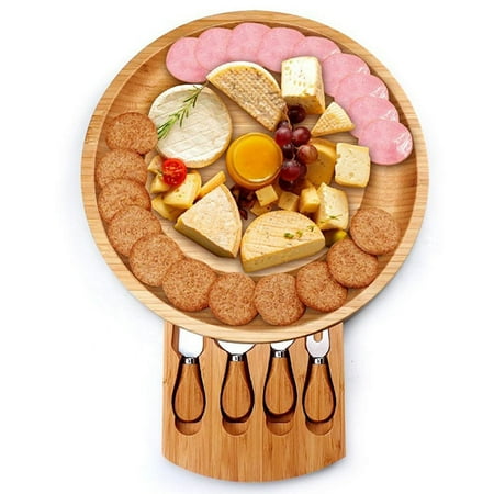 

Wooden Creative Cheese Fruit Plate Quality Wood and Craftsmanship Tray for Fruit Cakes Bread and Homemade Food