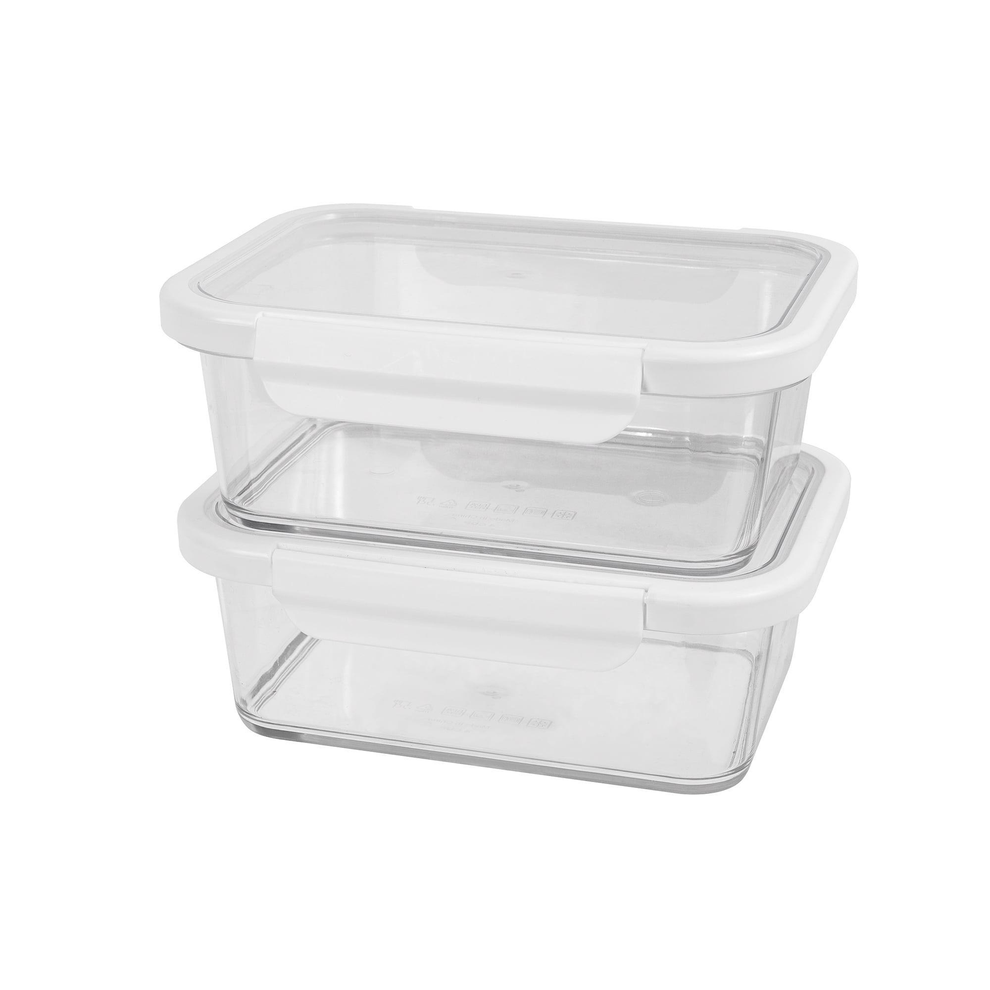 (2 pack) Better Homes & Gardens 4Cup Rectangle Tritan Food Storage Container with Tritan Lid. Set of 2, 4 Pieces, Made for Family Meals and Easy Serving