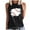 Black, variant on Titcea Tank Top for Women Round Neck Sleeveless Baseball Printed Shirt Loose Comfortable Tees Gift for Mom