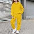 thumbnail image 2 of JAJAHO Girls Hoodie Sweatshirt And Sweatpants Set Long Sleeve Pullover Jogger 2 Piece Set Kids Tracksuit 2-13Y, 2 of 6
