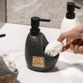 thumbnail image 3 of Retro Design Soap Dispenser With Pump, Refillable Lotion Dispenser For Bathroom Vanity Countertop, Ceramic Shampoo Dispenser For Shower-White-450ml/16oz, 3 of 6
