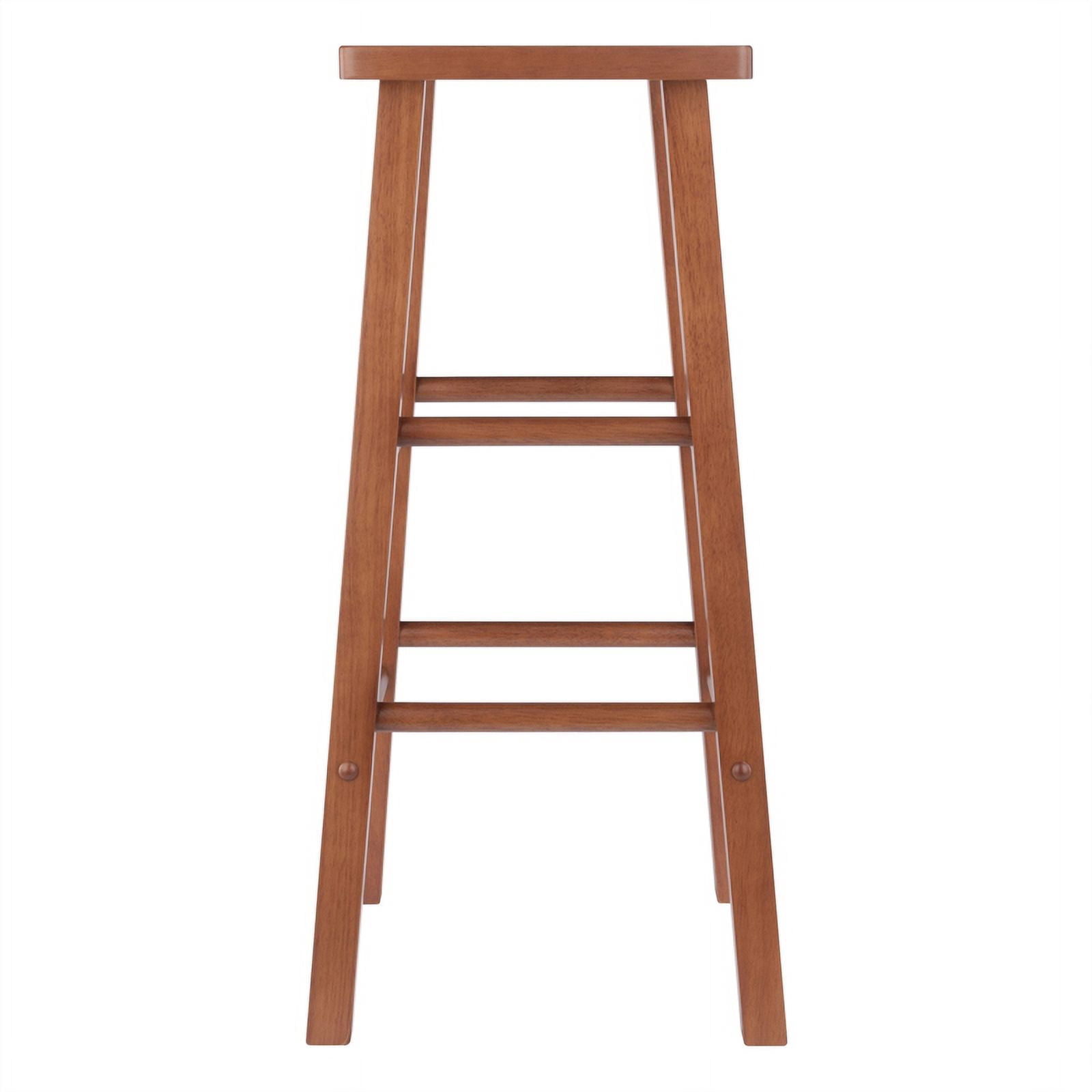 Winsome Carrick Square Seat Bar Stool, Teak Finish