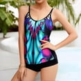 thumbnail image 3 of ZQUUVOU Women's Tankini Set Split Casual Athletic Tummy Control Swimsuit (R-Green,5XL), 3 of 7