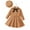 Brown, variant on Esaierr 2-7T Girls Suspender Dress 3 Piece Outfits Tweed Bowknot Jacket and Undershirt Dress with Hat Set Autumn Winter for Kids Toddler