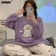 thumbnail image 1 of Conjunto de pijama de franela de pato para mujer, ropa de dormir de felpa con patrón kawaii, jersey de terciopelo a la moda, Invierno, 1 of 4